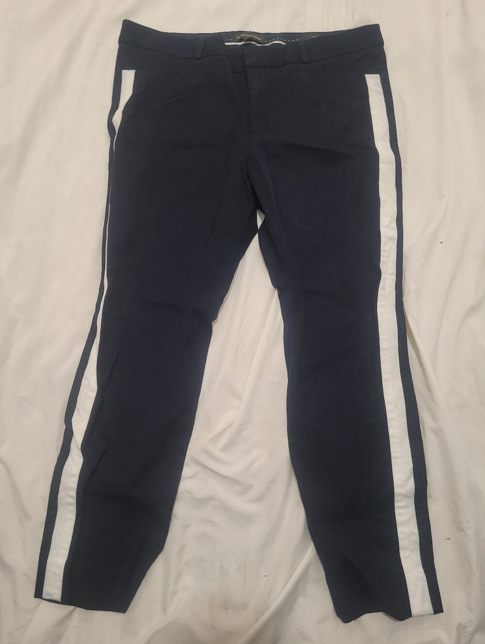 Banana Republic Navy Jogger Pants with White Side Stripes